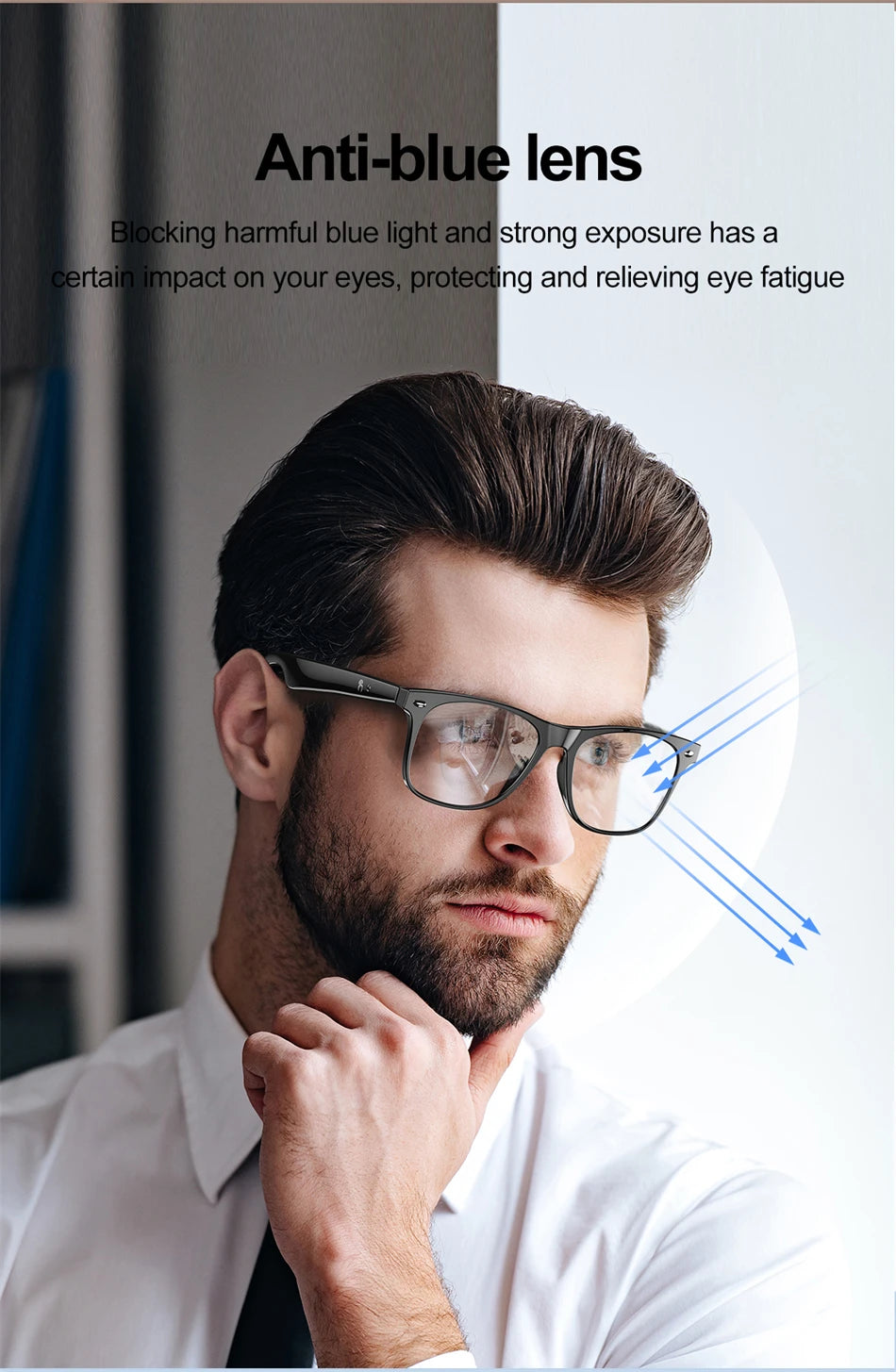 LIGE Smart Glasses – AI Real-Time Translator with Bluetooth Calling, Music & Sport Fitness Features